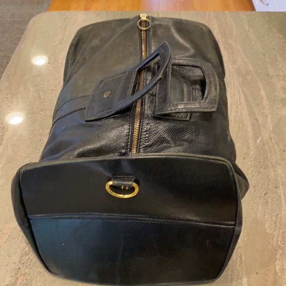 Longchamp vintage black leather weekender valise - Picture 2 of 9